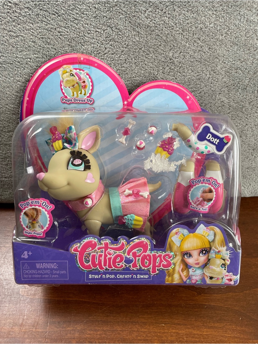 Cutie Pops Pets Fashion Dog Dolls, Accessories Pups Dress Up Jada Toy New